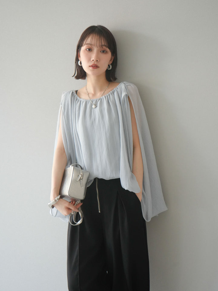 [予約]ラメシアーバルーントップス/ブルー