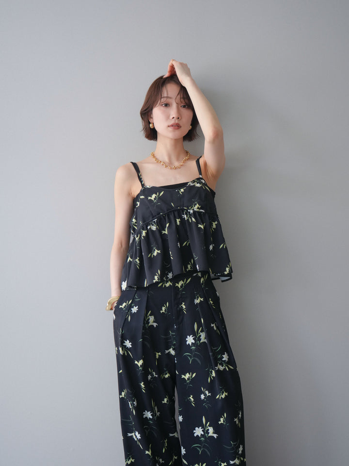 [SET]フラワープリントキャミソール+フラワープリントキャミソール(2set)