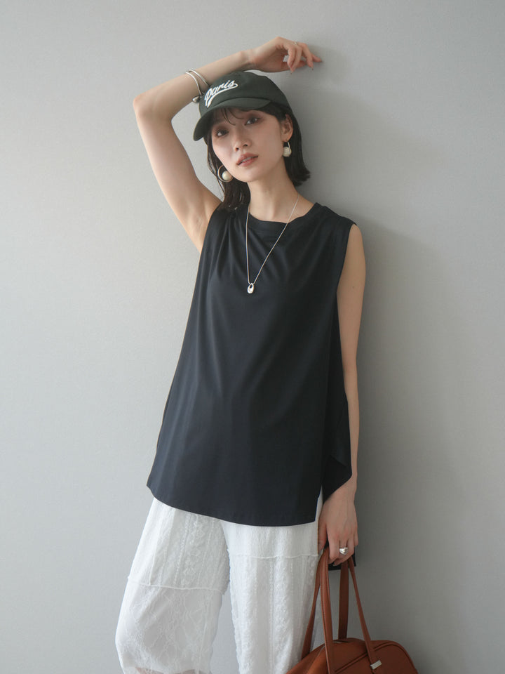 [預訂] Cool Touch Tuck Flare Cut Pullover/黑色