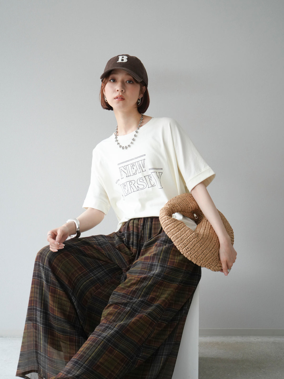 [予約]ビンテージロゴプリントTシャツ/アイボリー