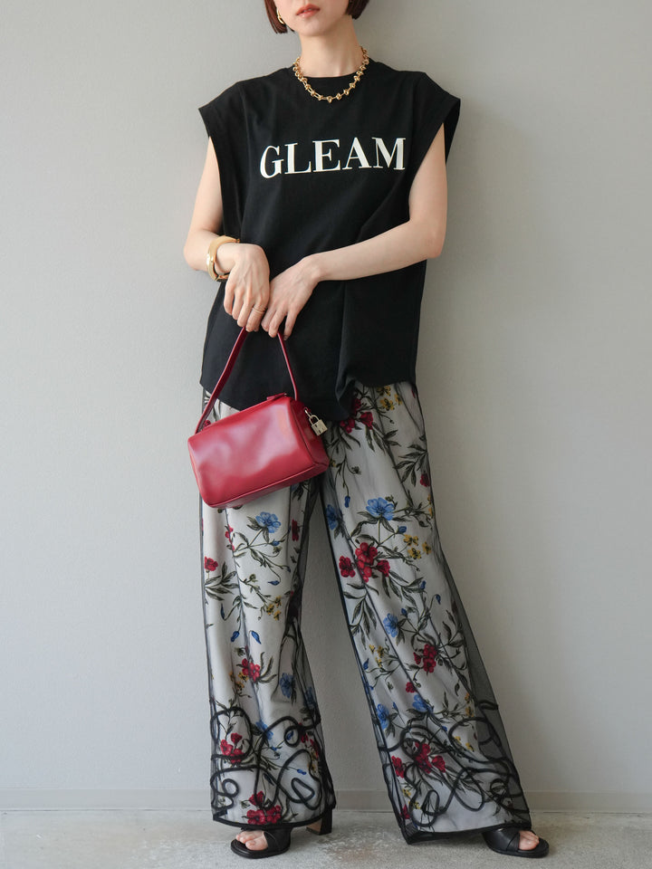 [預訂] 後標logo印花美國棉質T卹/黑色