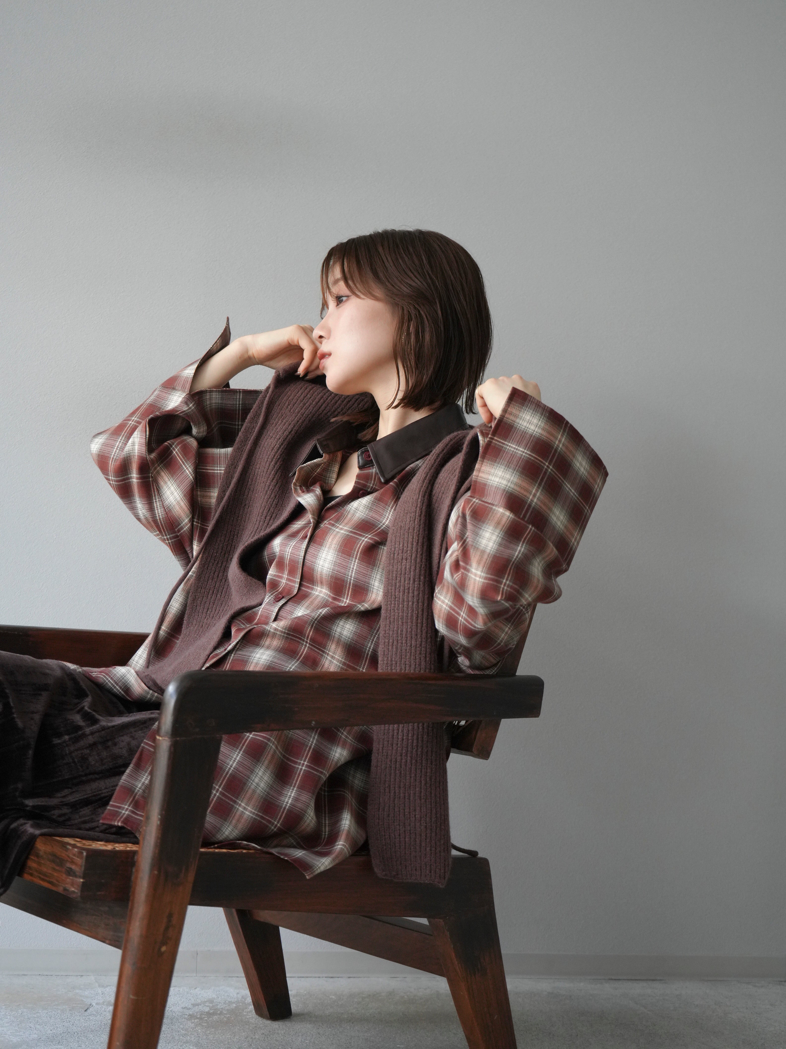 予約]フードニットマフラー/ブラウン – Lumier