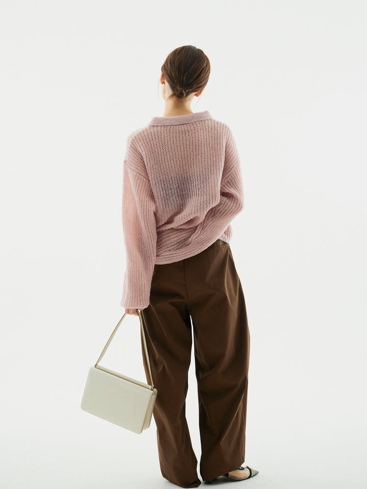 [予約]タフタワイドカーブパンツ/ブラウン