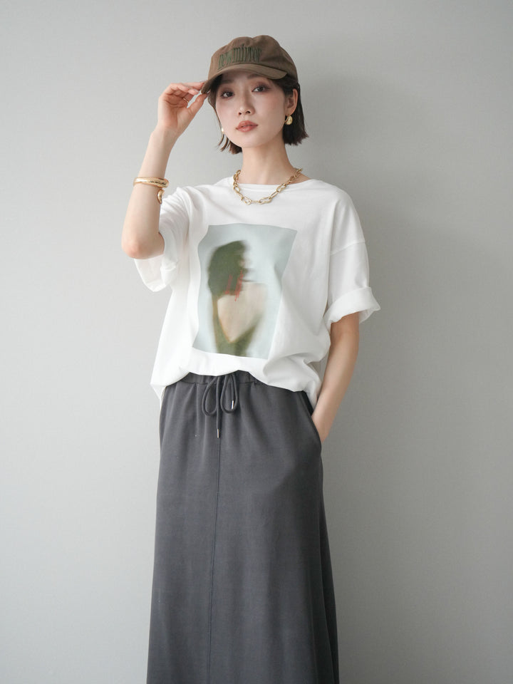[SET]ブラーアートフォトTシャツ+選べるアクセセット(2set)