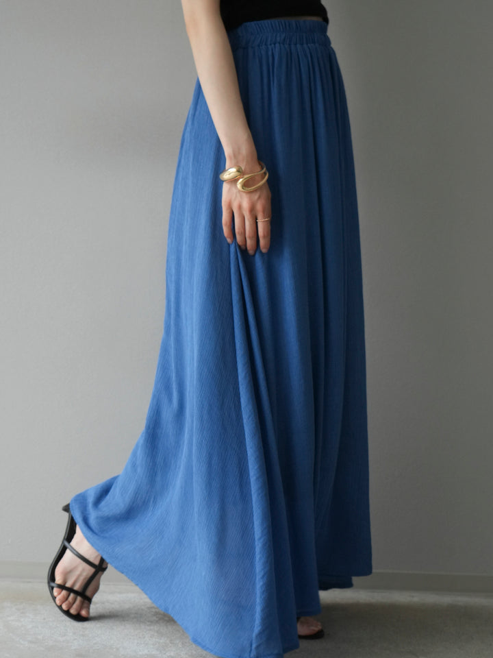 [SET]ビーズモチーフ楊柳ブラウス＆フレアスカートSET UP(2set)