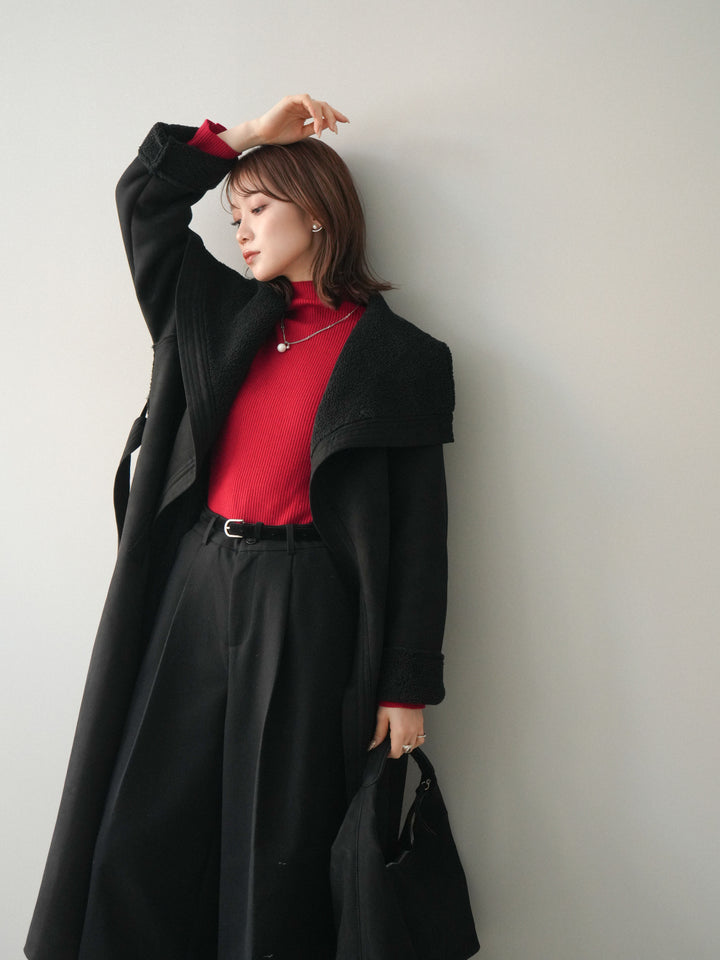 [予約]BIGカラームートンコート/black