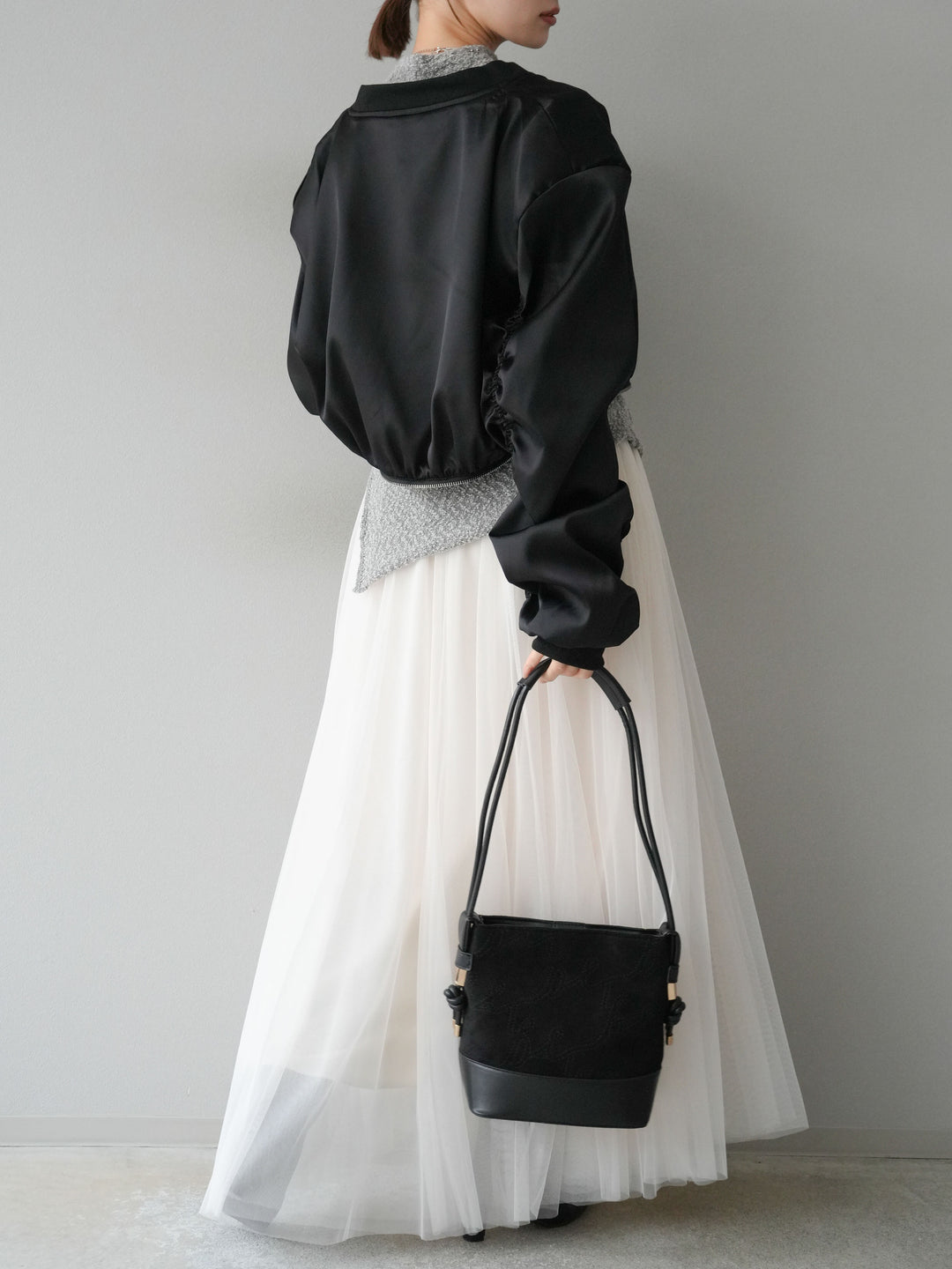 [予約]チュールボリュームスカート/アイボリー