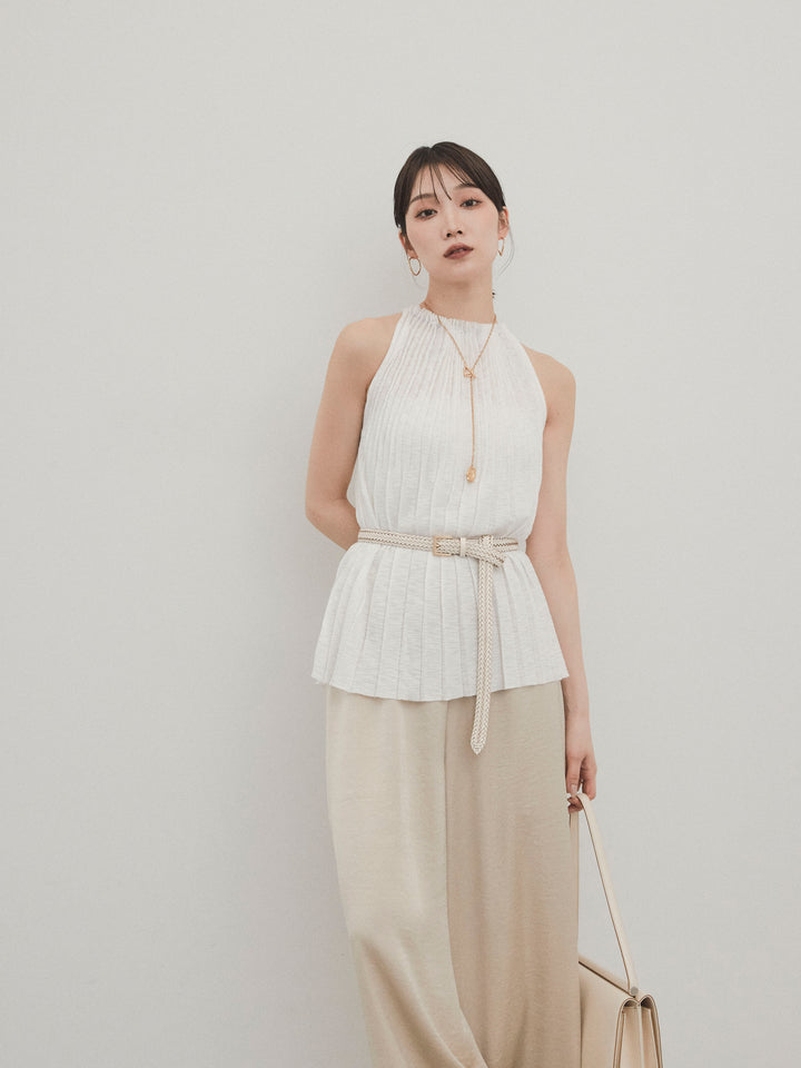 [SET]プリーツニットキャミソール+プリーツニットキャミソール(2set)