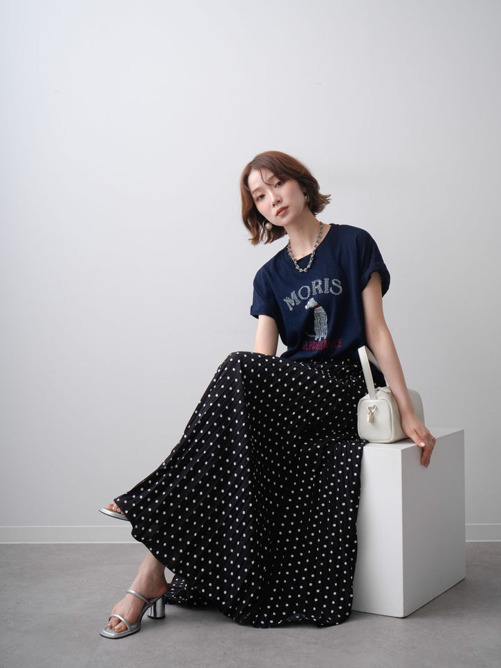 [SET]ドッグエンブロイダリーTEE+選べるアクセセット(2set)