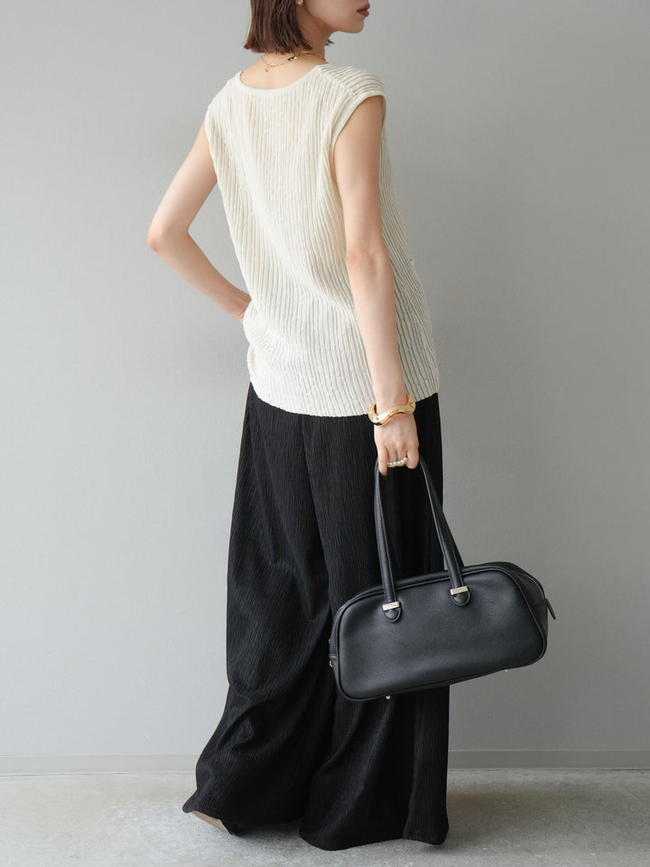 [予約]楊柳バギーパンツ/ブラック