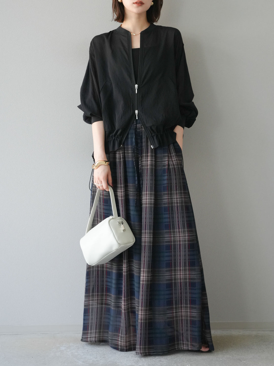 [預訂] Washer Sheer Blouson/黑色