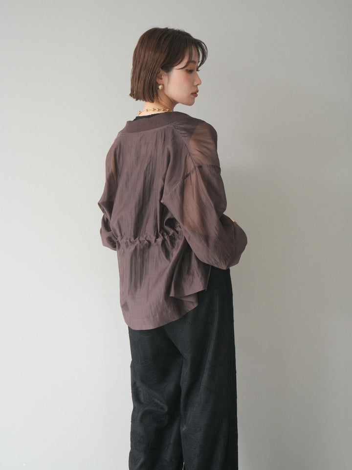 [SET]レース刺繍サロペット+ドロストシアーブルゾン(2set)