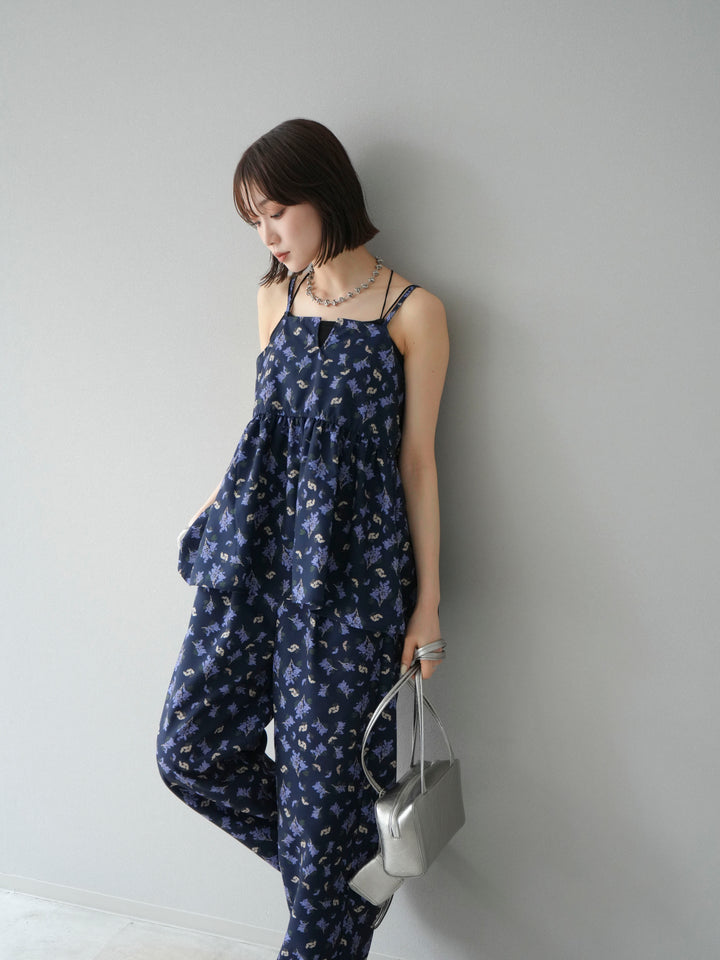 [予約]ブーケプリントキャミソール/ネイビー