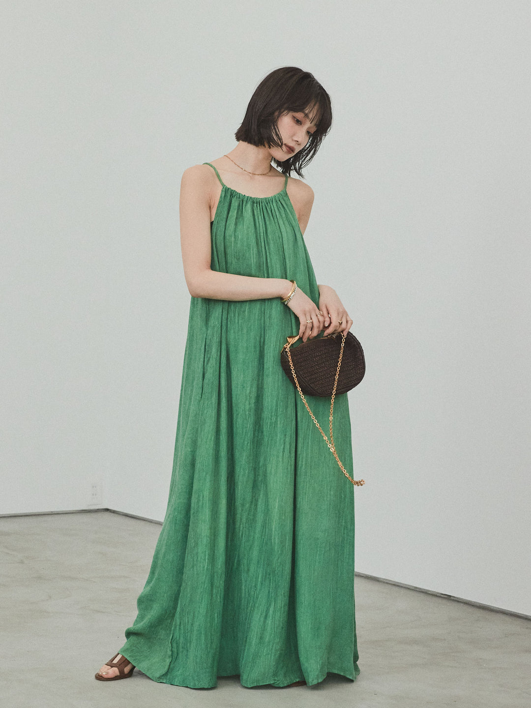 [SET] 不規則染色吊帶裙 + 不規則染色吊帶裙 (2 件套)