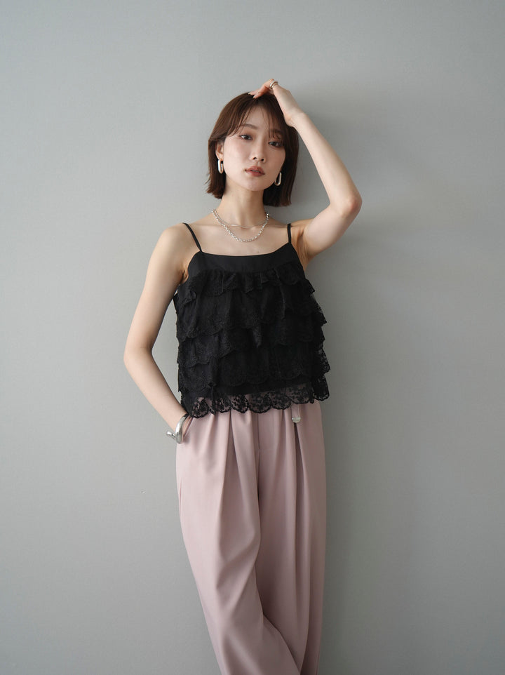 [SET]スカラップレースフリルキャミソール+選べるアクセセット(2set)