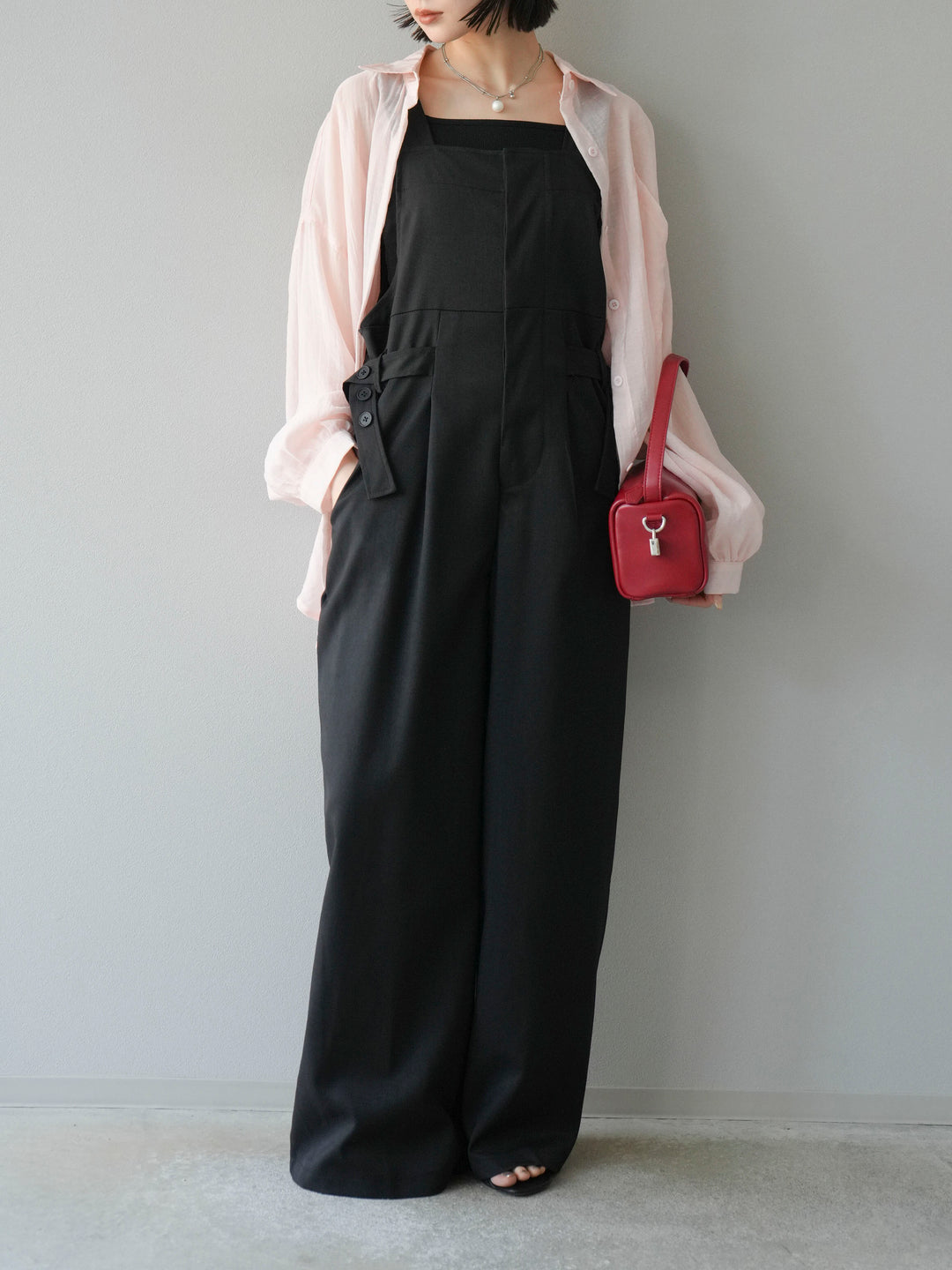 [予約]ドライタッチシアーオーバーシャツ/ピンク