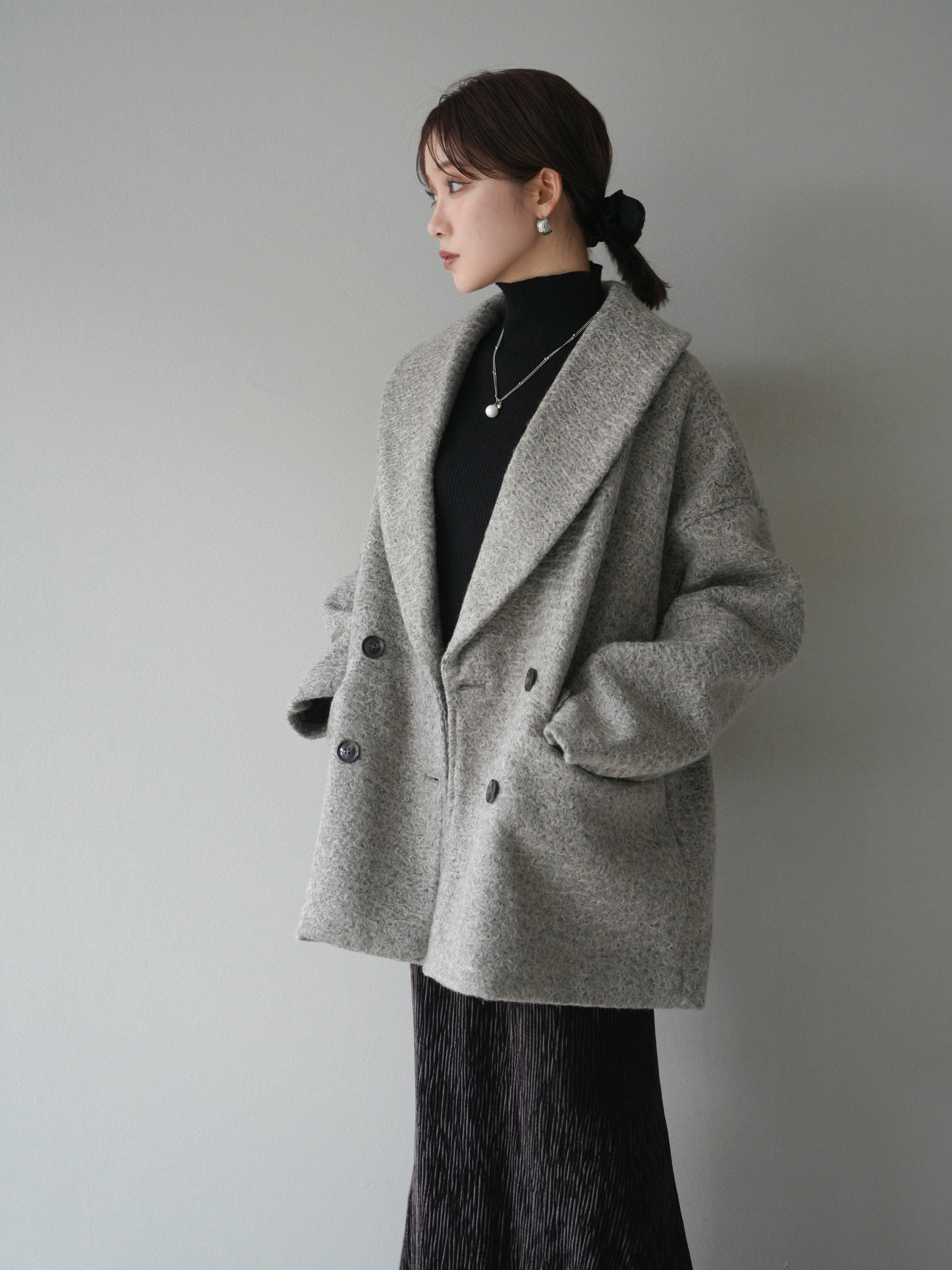 【即日発送】Lumier ロービング襟付きミドルコクーンコート/CHARCOAL 予約]ロービング襟付きミドルコクーンコート/brown – Lumier