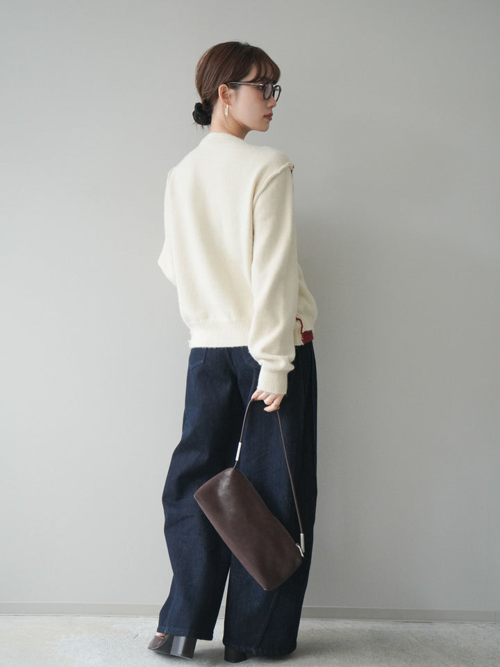 [予約]バレルレッグデニムパンツ/navy