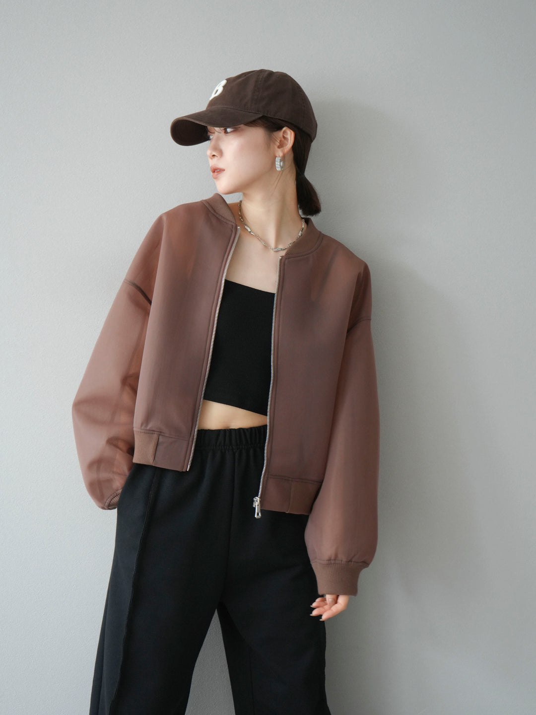 [予約]シアーダンボールボリュームスリーブMA-1/ブラウン