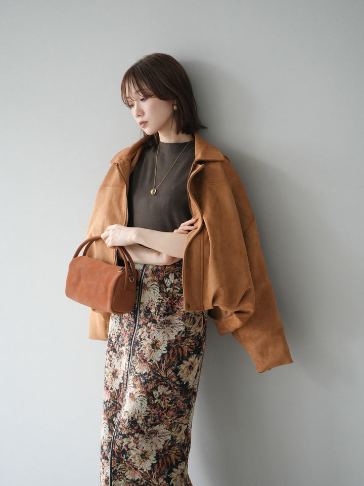 [予約]スウェードオーバーブルゾン/キャメル