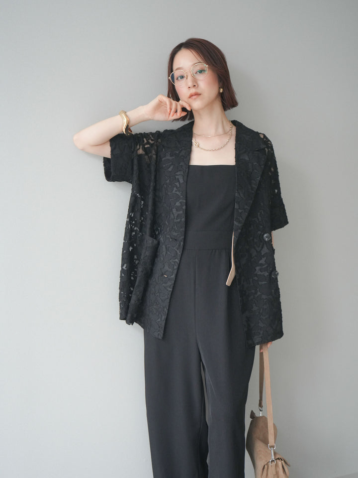 [SET]ショルダーリボンサロペット+選べるアクセセット(2set)