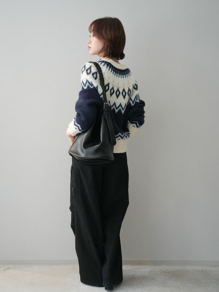 [予約]コットンタックループパンツ/black