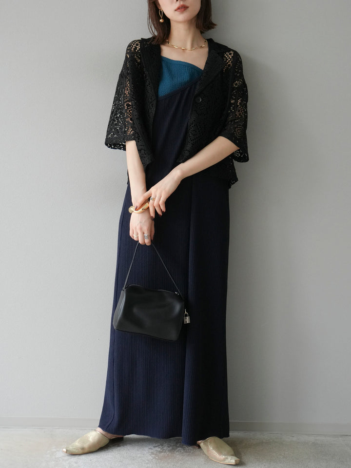 [予約]レースハーフショートジャケット/ブラック