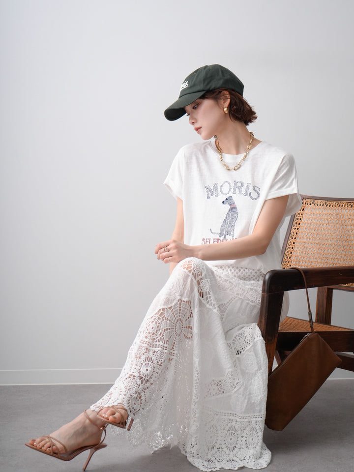 [SET]ドッグエンブロイダリーTEE+ドッグエンブロイダリーTEE(2set)