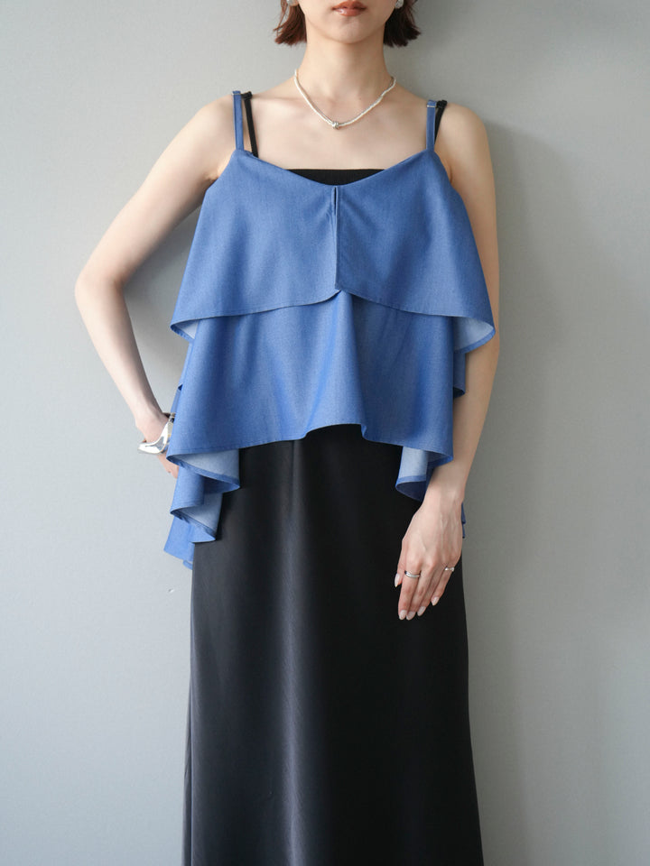 [予約]ティアードキャミソール/blue
