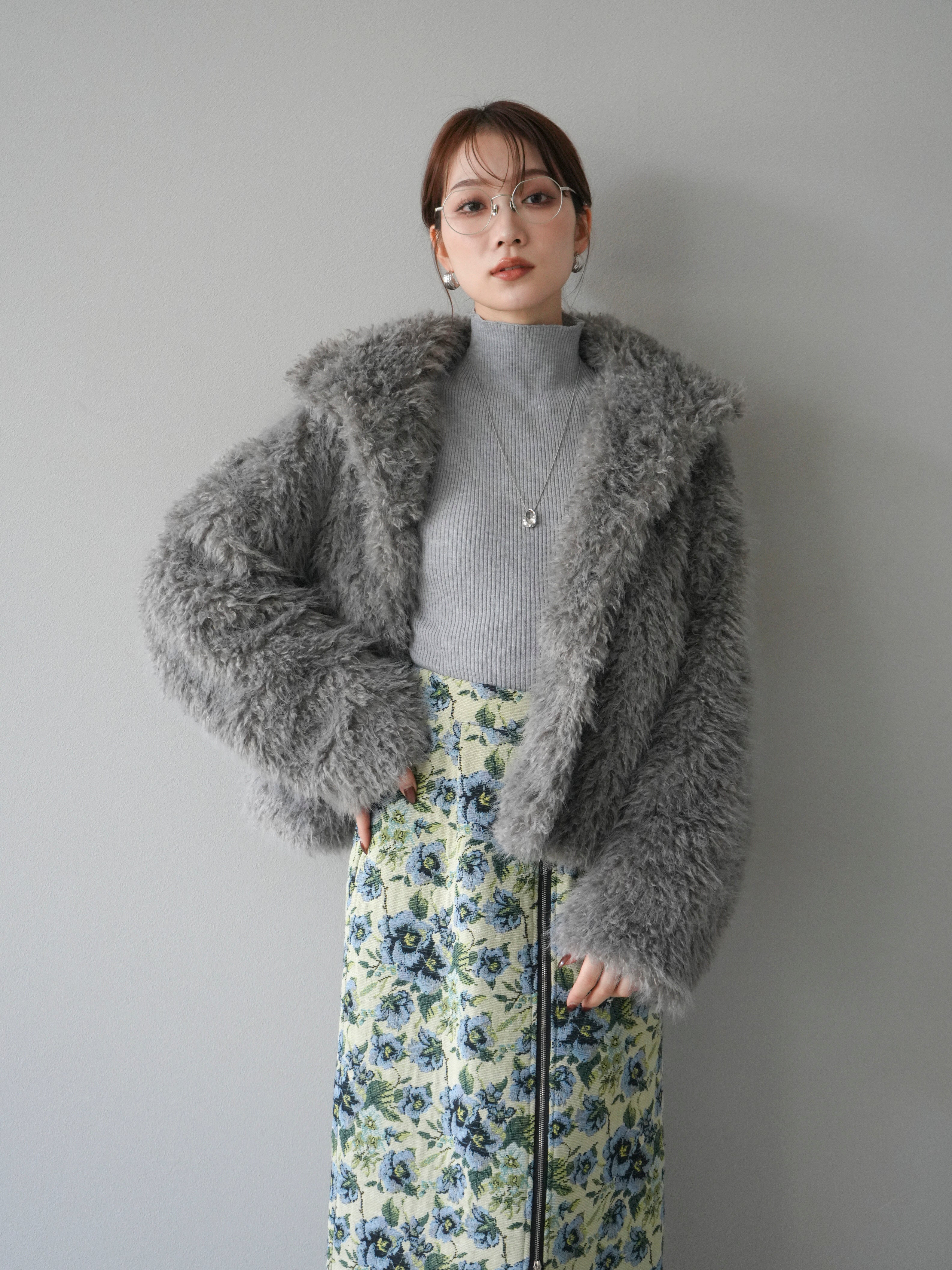 予約]シャギーファースタンド2WAYジャケット/ gray – Lumier