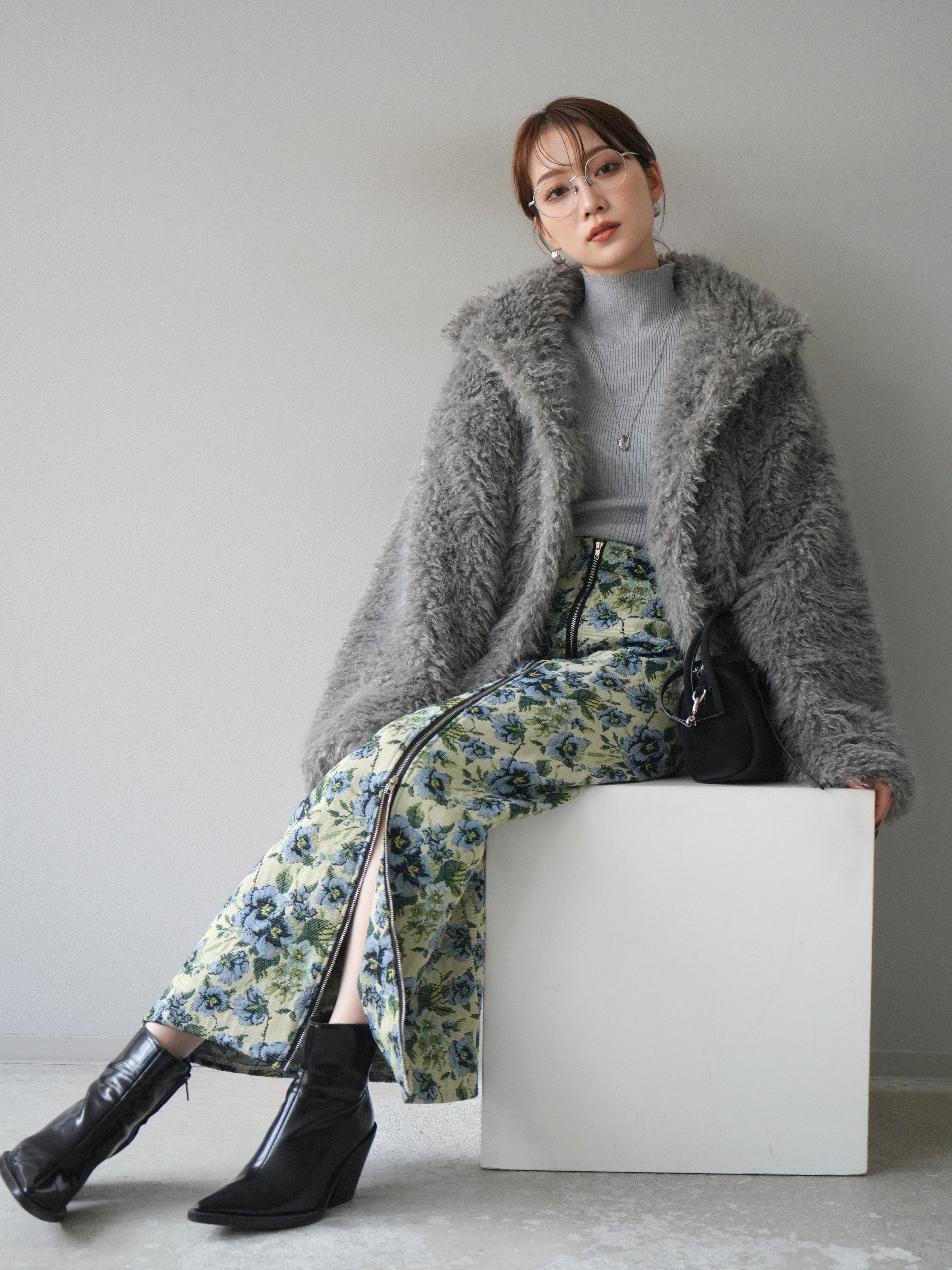 予約]シャギーファースタンド2WAYジャケット/ gray – Lumier