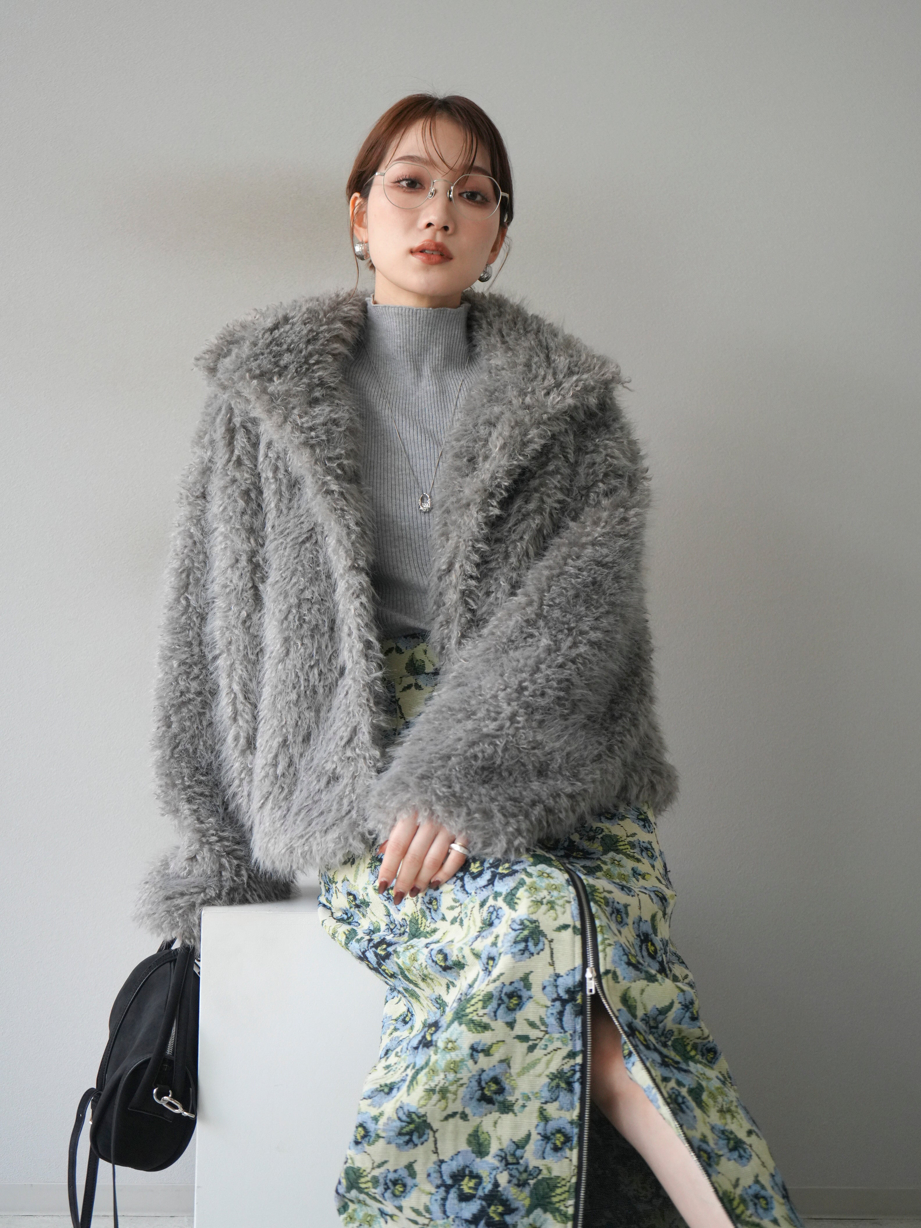 予約]シャギーファースタンド2WAYジャケット/ gray – Lumier