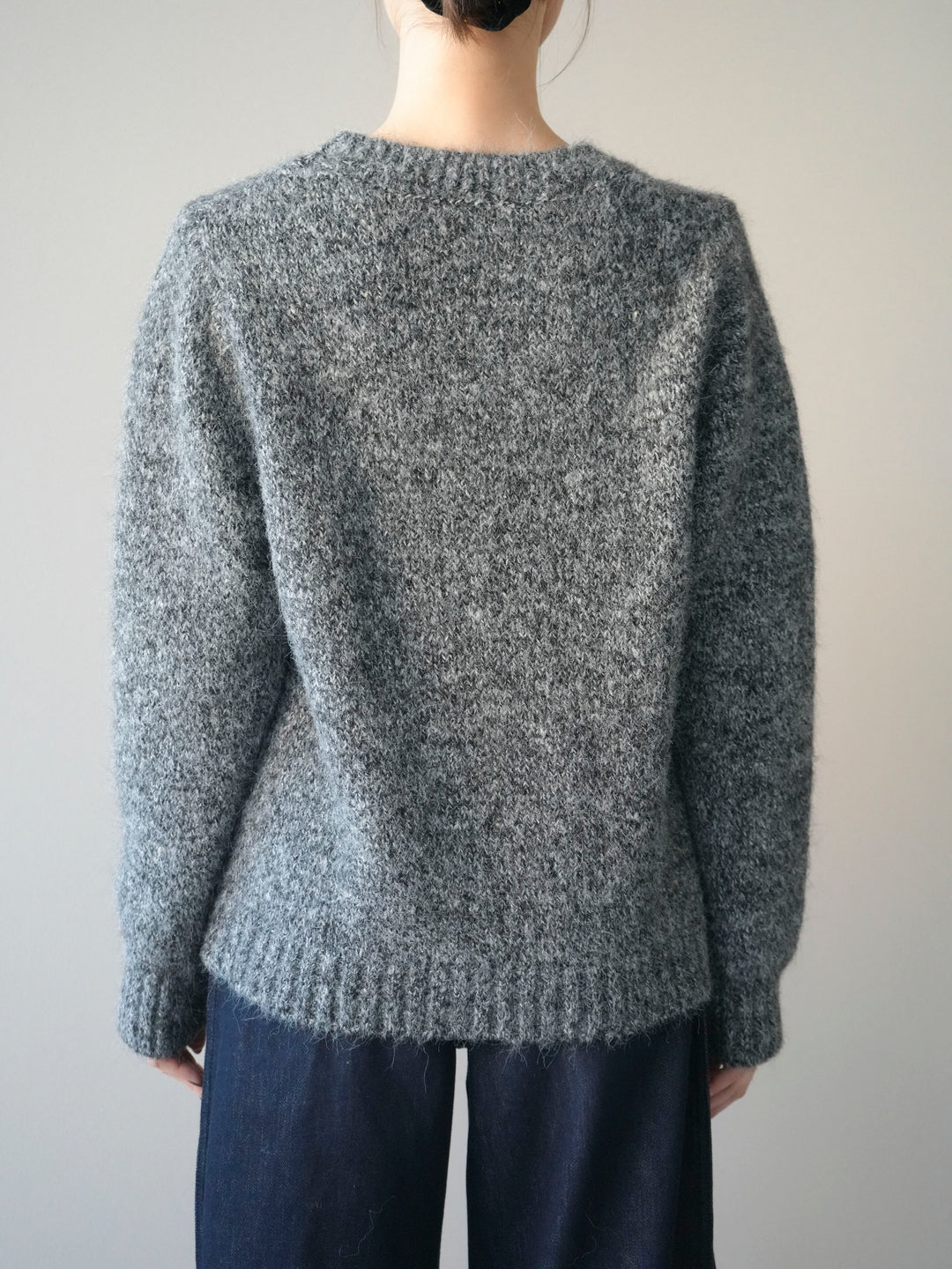 [予約]ネック付MIXニットアンサンブル/gray