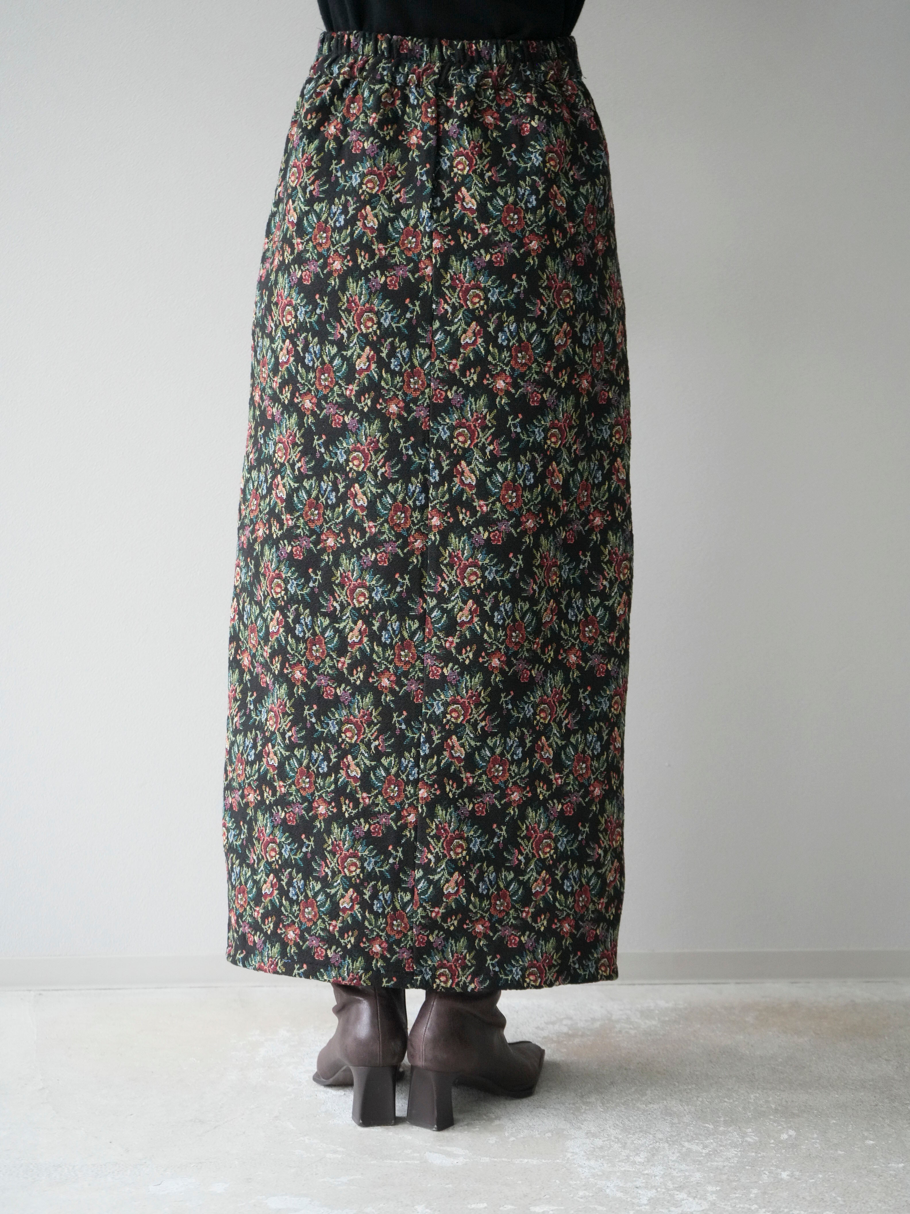 予約]ゴブランフロントジップタイトスカート/レッド – Lumier