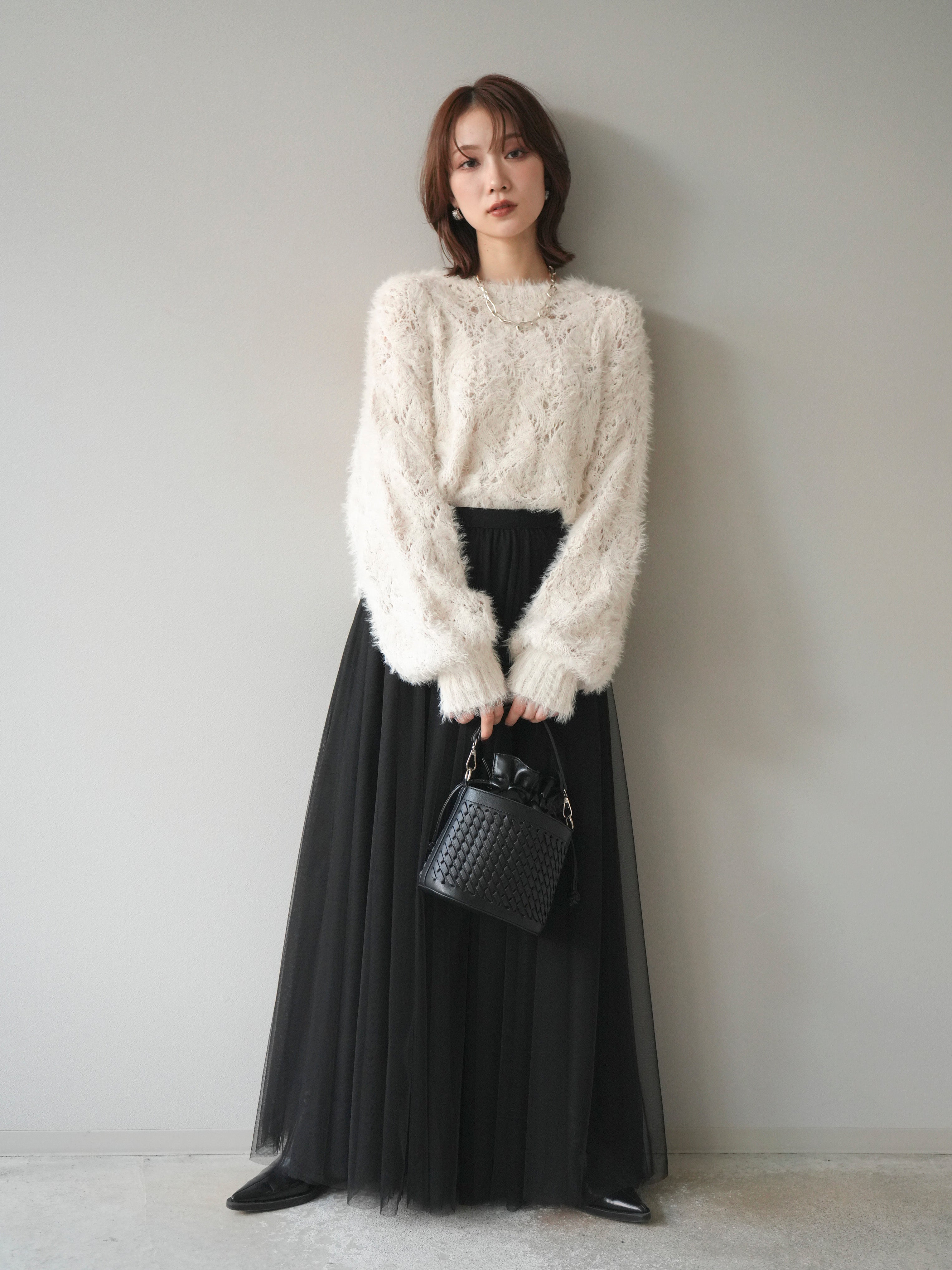 lumier ニットスカートセットアップ+ゴールドボタンダブルジャケット lumier ニットスカートセットアップ+ゴールドボタンダブル