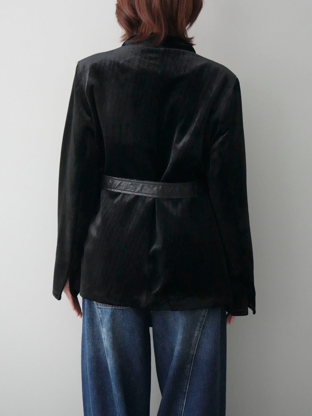 [20%オフ]ベロアガウンジャケット/black