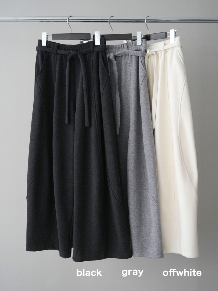 [SET]ウエストベルトカーブラインスエットパンツ+ウエストベルトカーブラインスエットパンツ(2set)