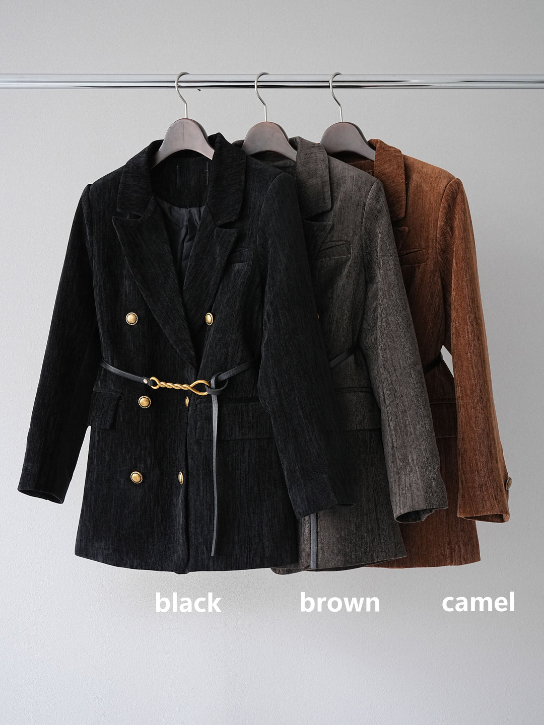 [SET]ベロアダブルジャケット+チュールボリュームスカート(2set)