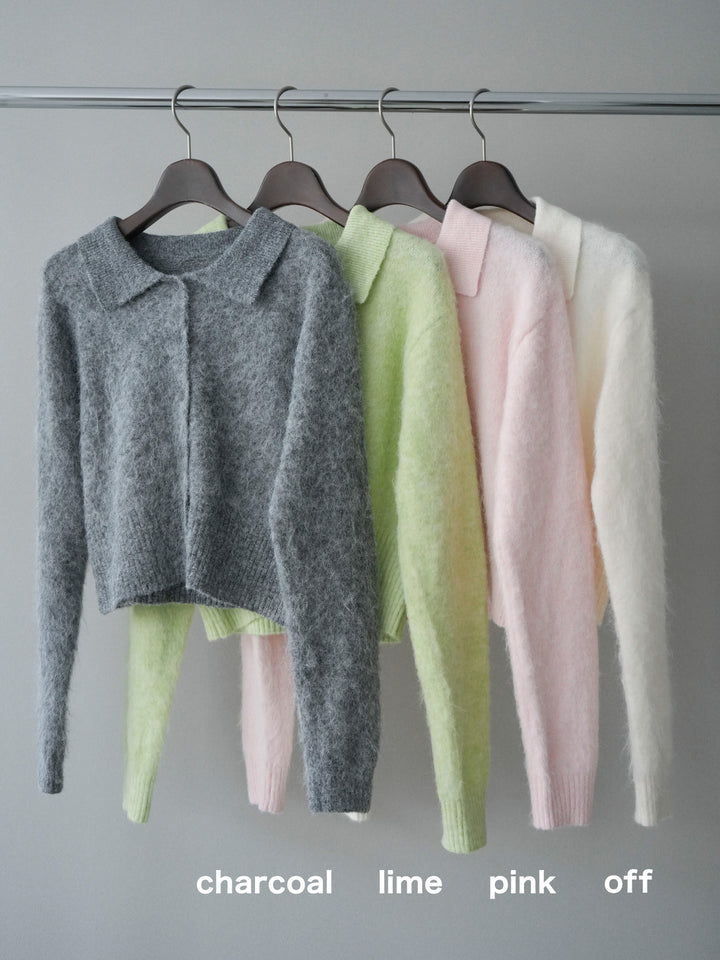 [SET]モヘア衿付きボタンプルオーバー+モヘア衿付きボタンプルオーバー(2set)