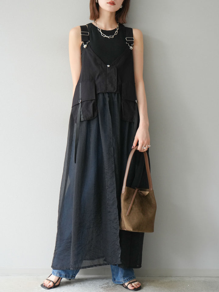 [予約]センターシームラップデザインストレートデニム/ブルー