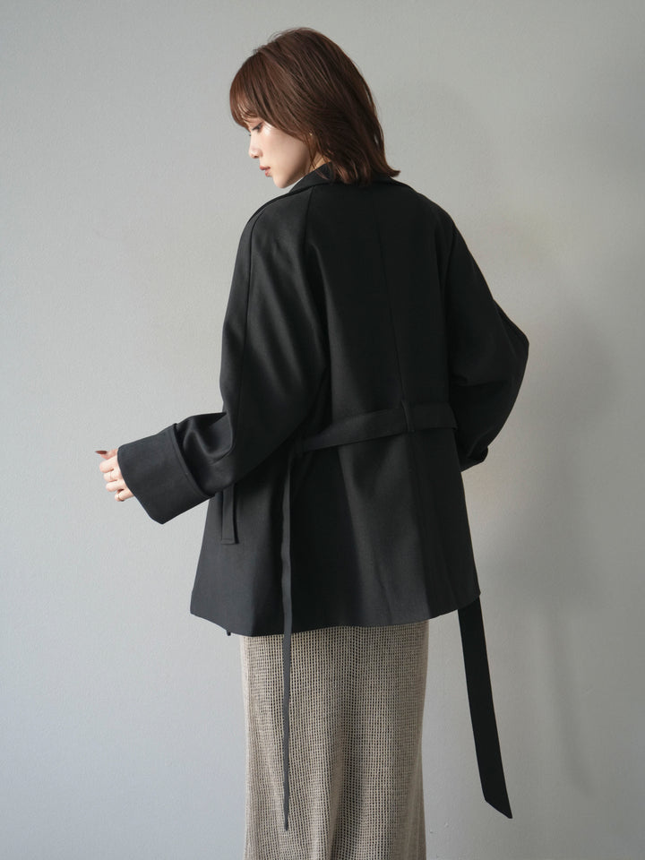 [予約]メッシュ切替ノースリーニットワンピース/beige