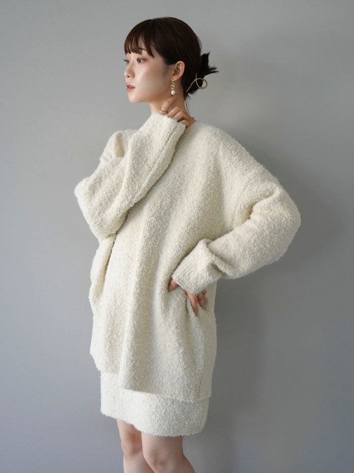 [SET] 橢圓針織衫 & 迷你裙 SET UP