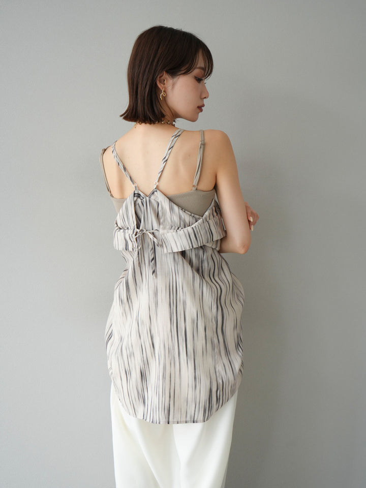 [予約]マルチWAYニュアンス柄オーバーシャツ/ベージュ