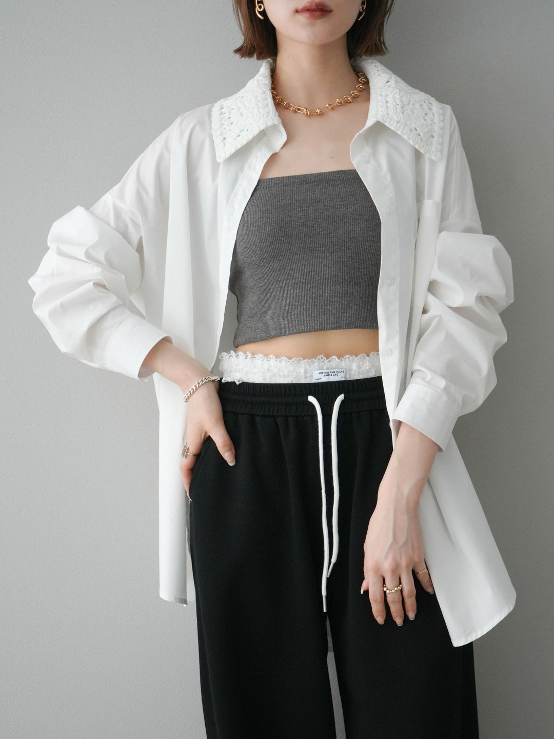 [予約]カップ付テレコリブベアキャミソール/モカ