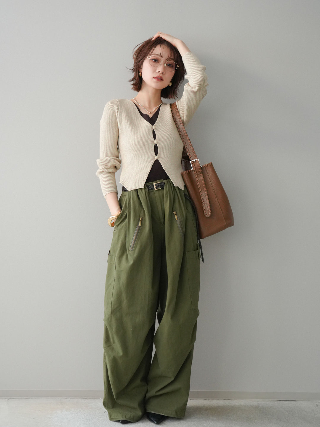 [予約]コットンタックループパンツ/khaki