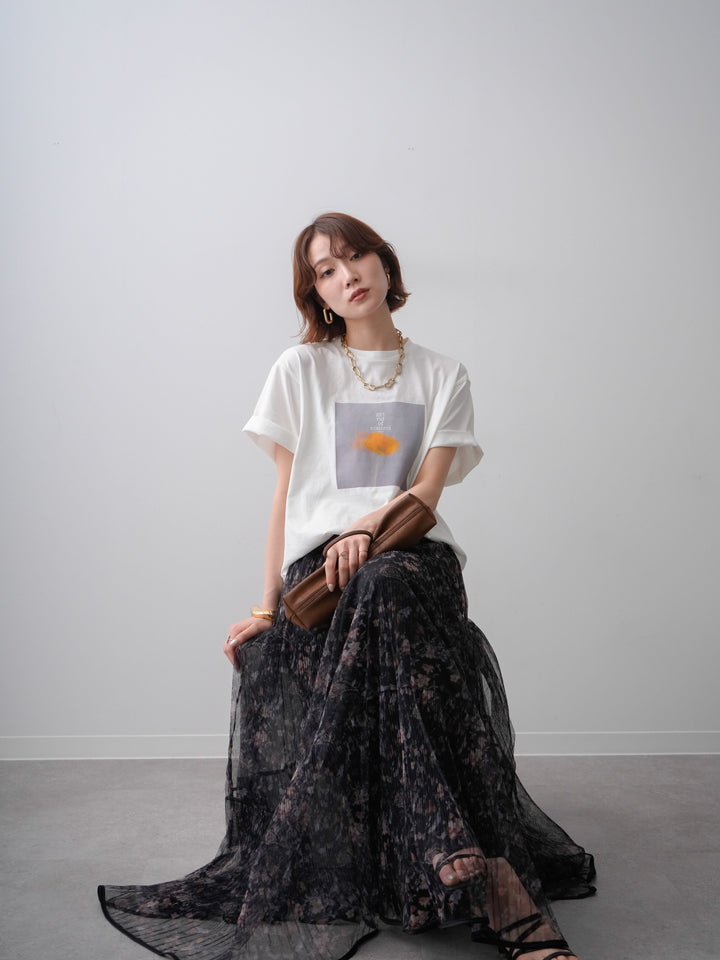 [予約]ニュアンスフローラルフォトTEE/OFF3