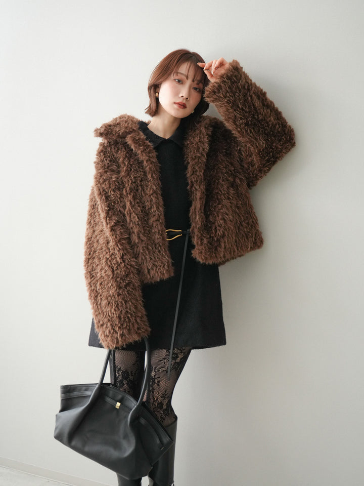 [SET]襟付きブークレミニワンピース+選べるアクセセット(2set)