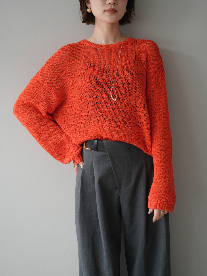 [予約]ローゲージルーズニット/orange