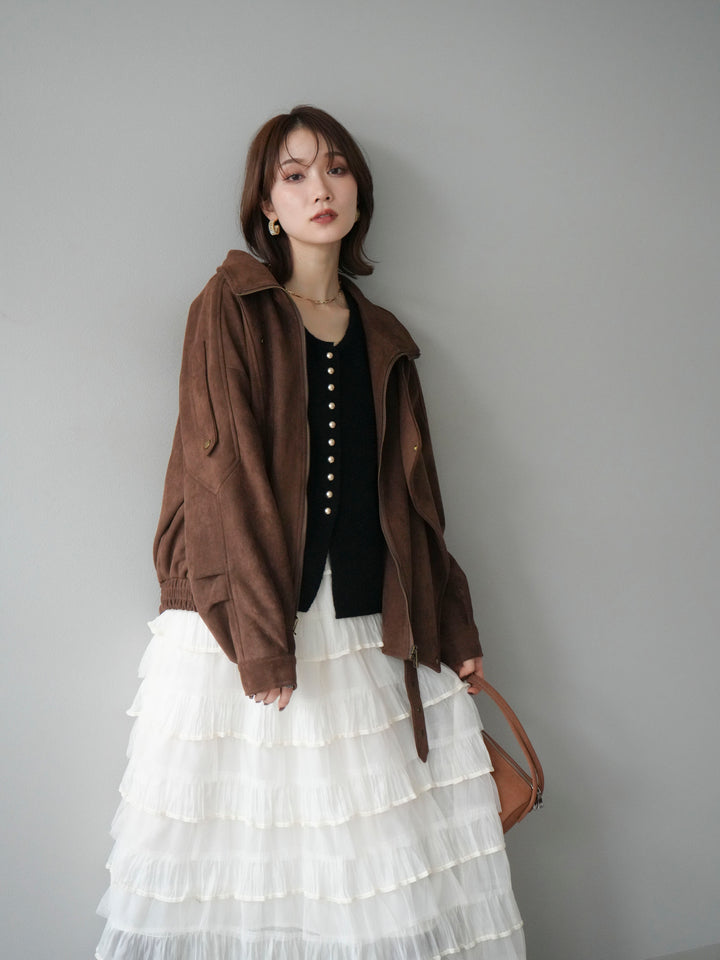 [予約]スエードライダースジャケット/ブラウン