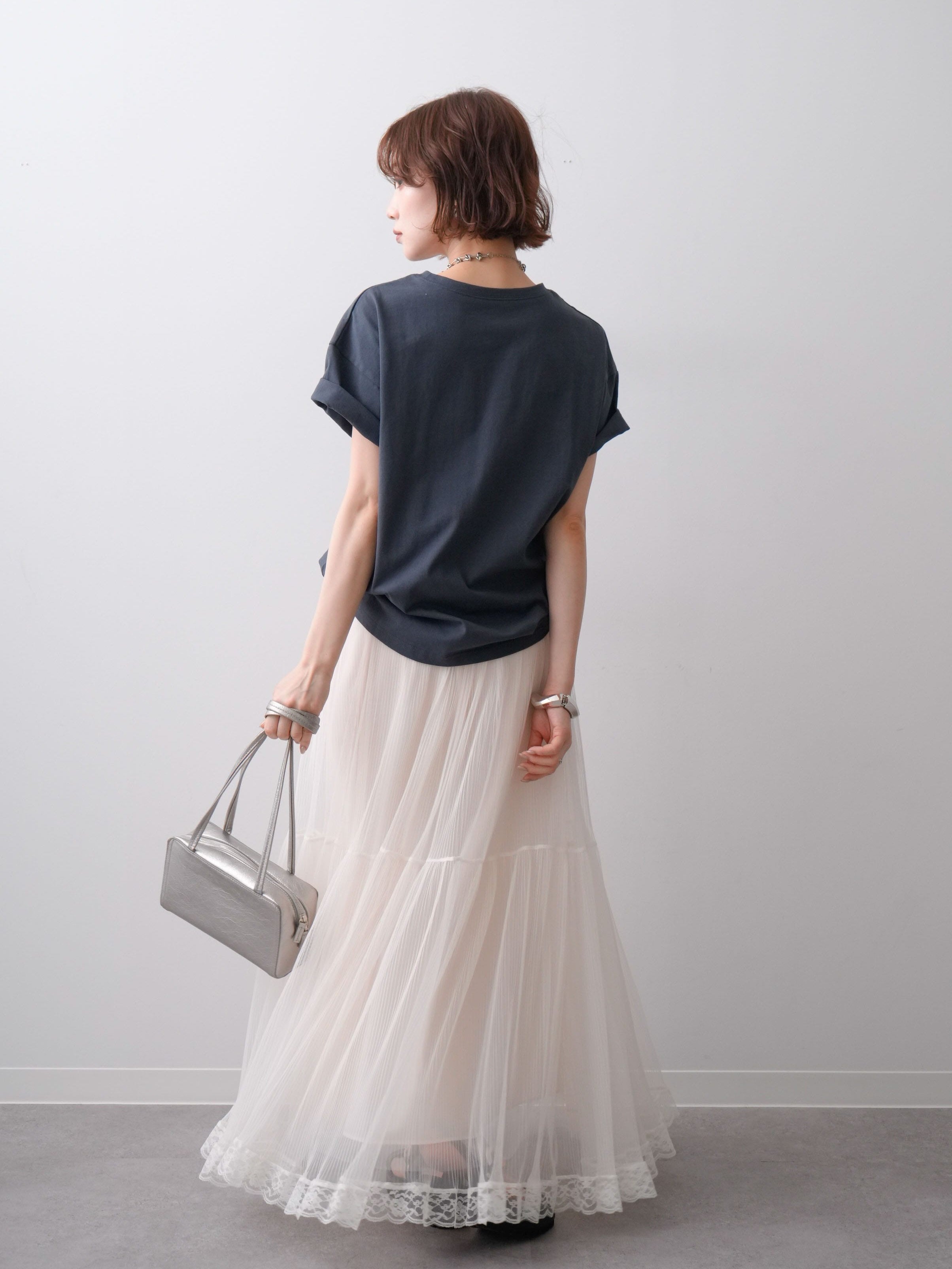 SET]フロッキーロゴTEE+チュールレーススカート(2set) – Lumier